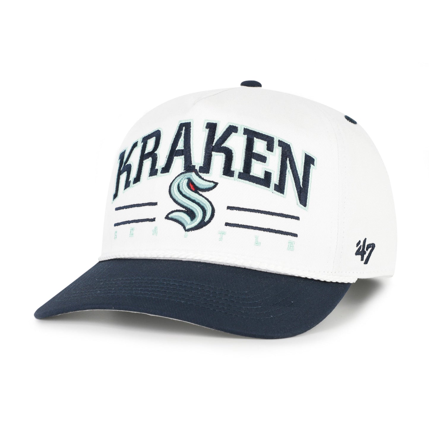 SEATTLE KRAKEN ROSCOE ROPE TWO TONE '47 HITCH WHITE