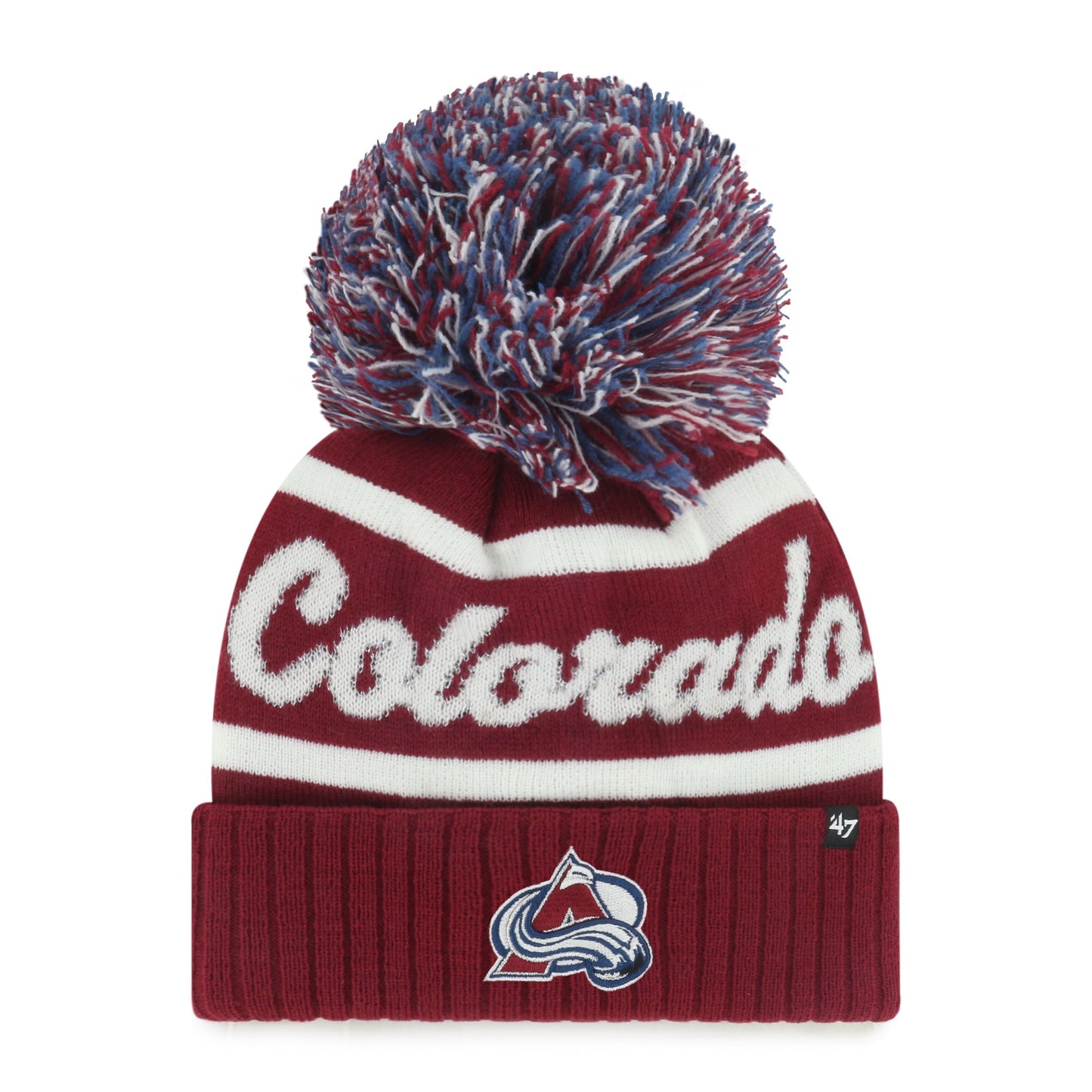 COLORADO AVALANCHE SPIRITED '47 CUFF KNIT CARDINAL