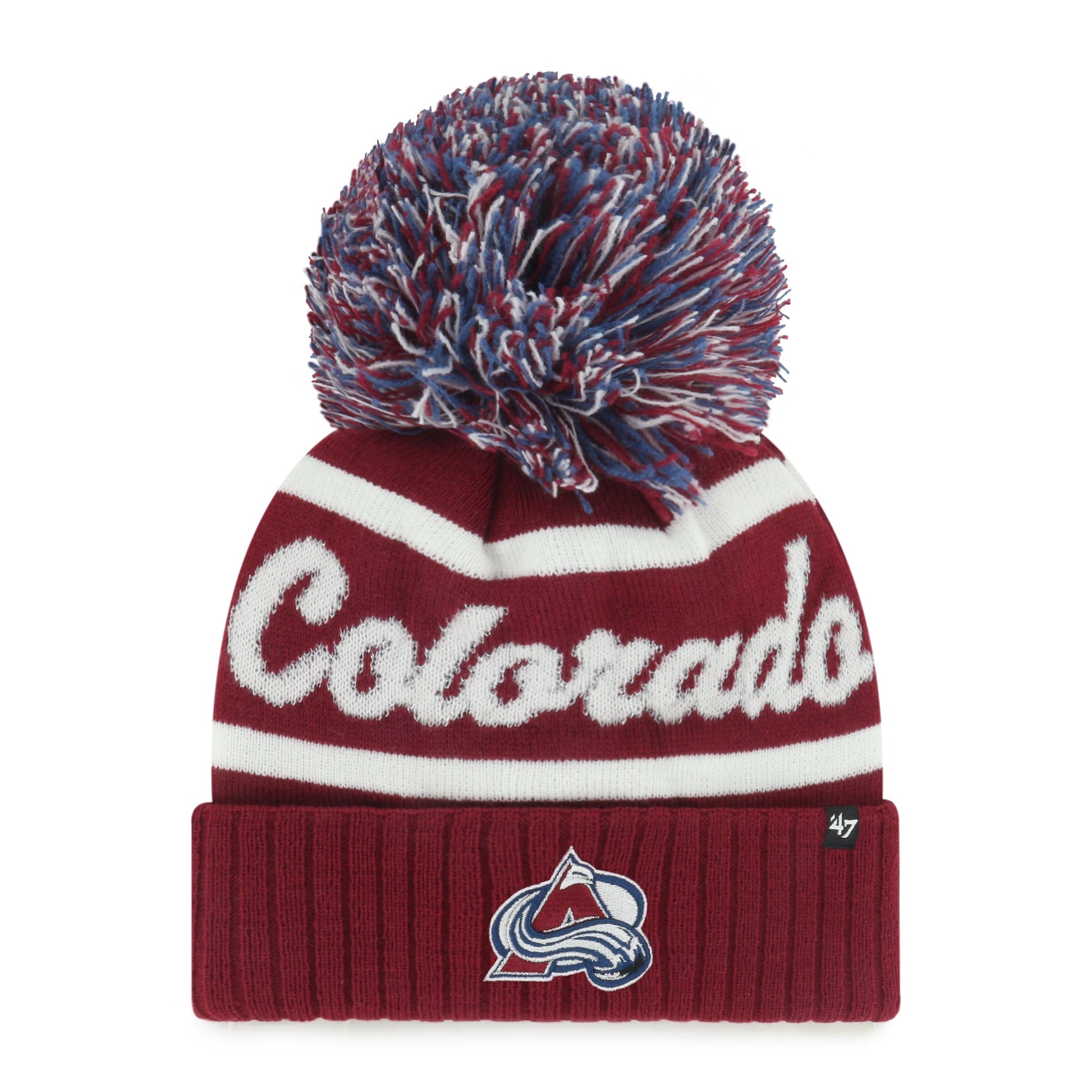 COLORADO AVALANCHE SPIRITED '47 CUFF KNIT CARDINAL