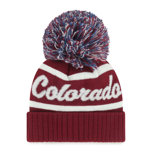 COLORADO AVALANCHE SPIRITED '47 CUFF KNIT CARDINAL