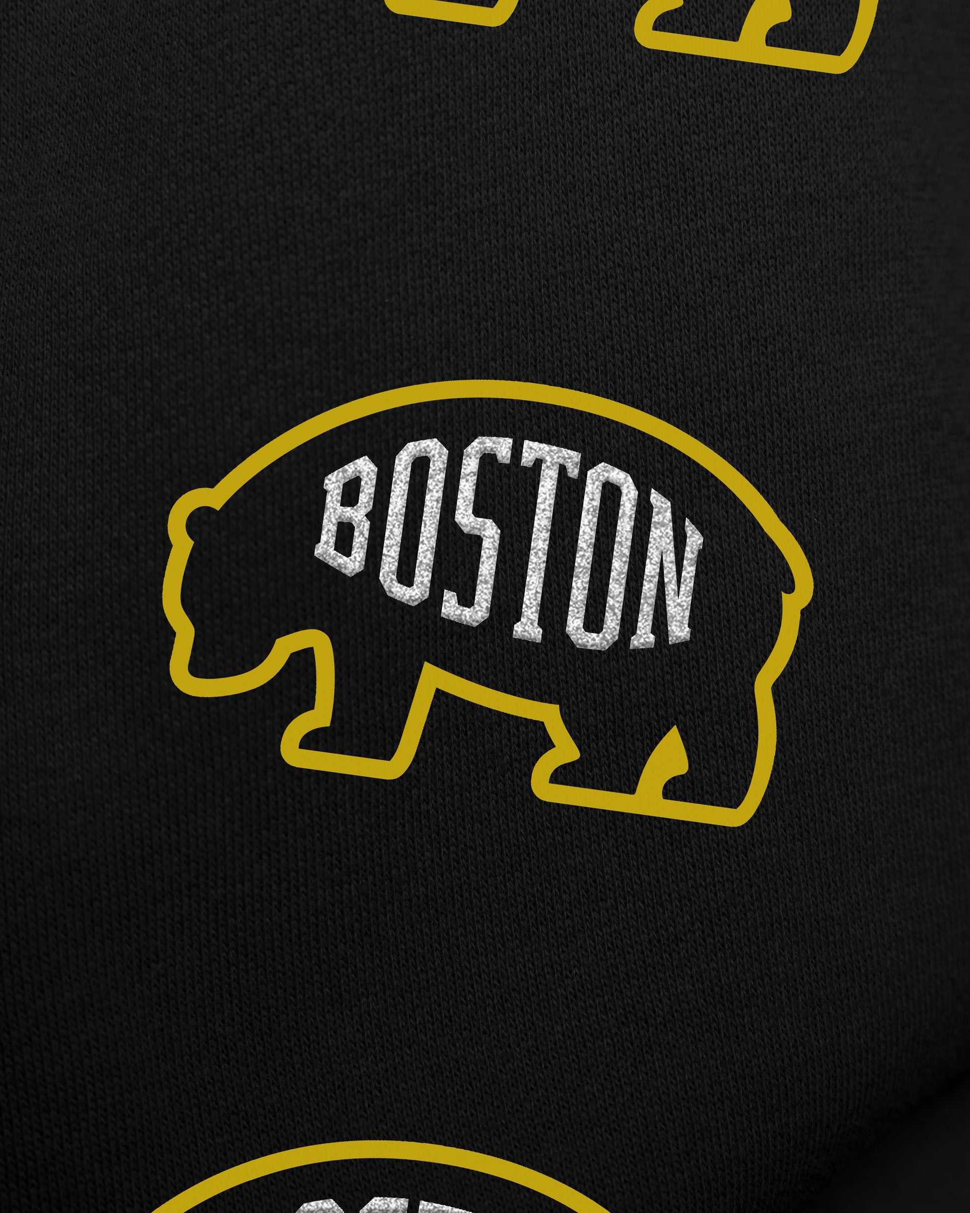 BOSTON BRUINS GO BIG '47 OVERSIZED CREW WOMENS JET BLACK