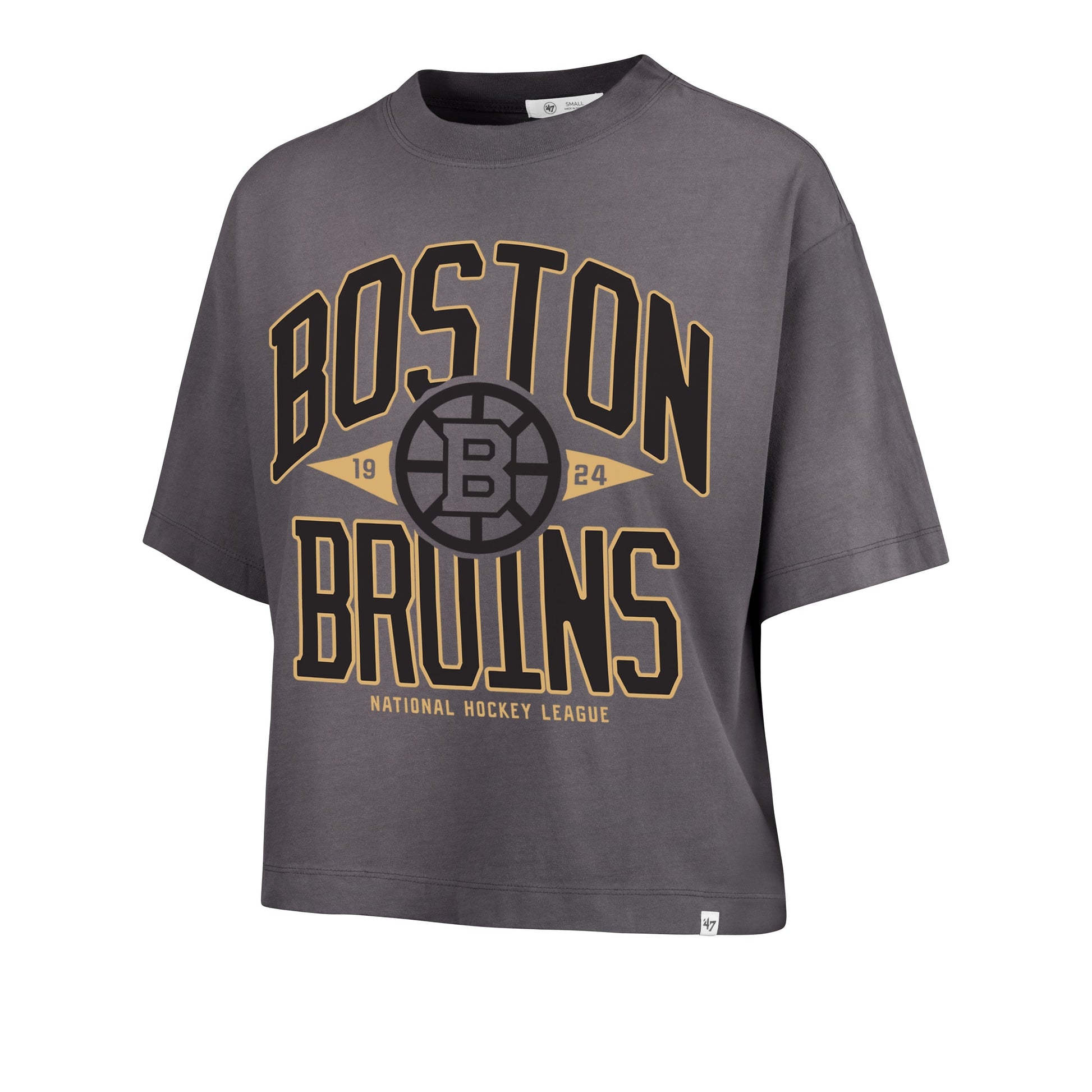 BOSTON BRUINS WINDTHROW '47 RAVINE CROP TEE WOMENS CINDER