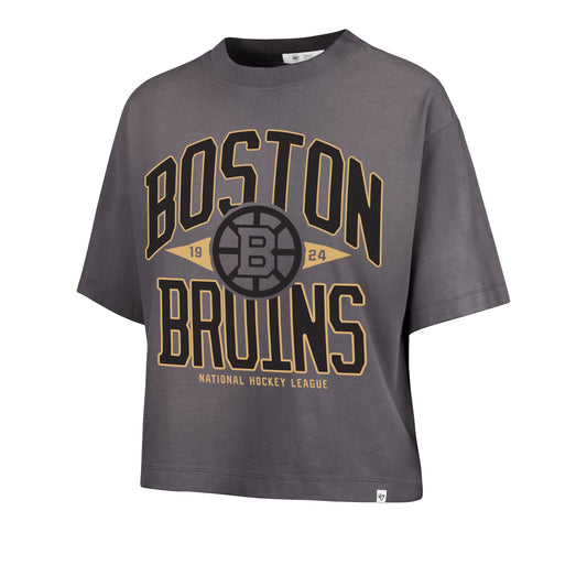 BOSTON BRUINS WINDTHROW '47 RAVINE CROP TEE WOMENS CINDER
