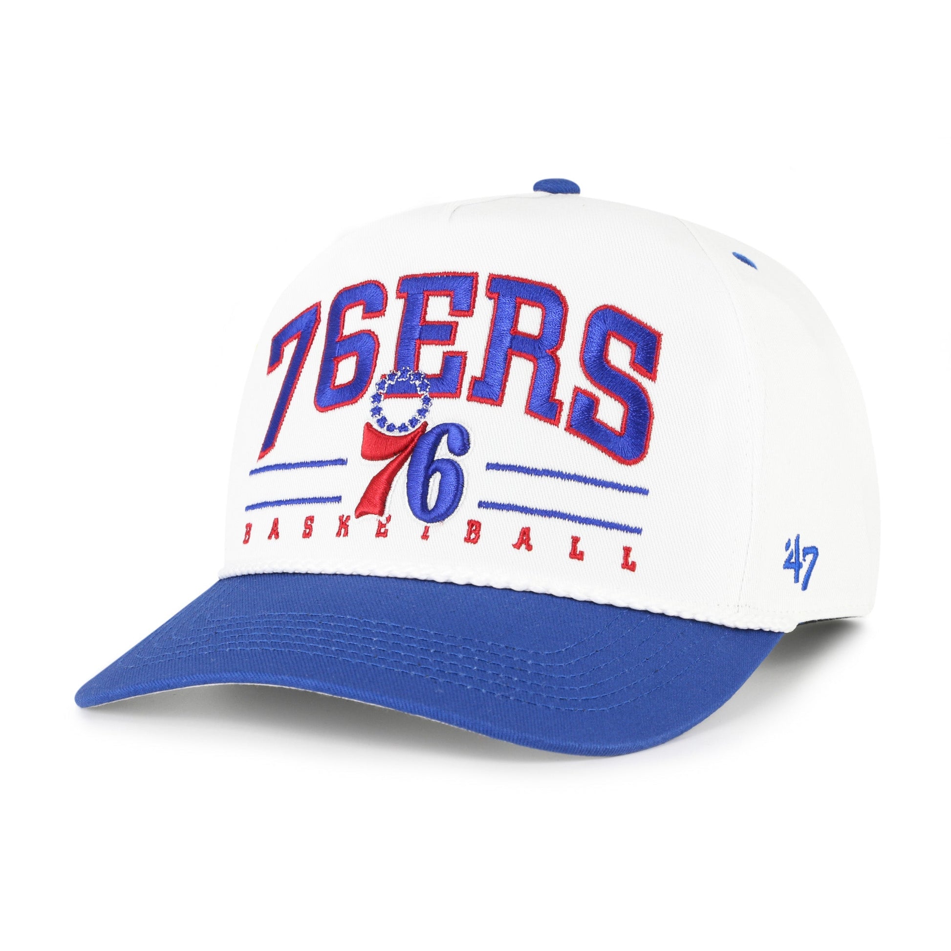 PHILADELPHIA 76ERS ROSCOE ROPE TWO TONE '47 HITCH WHITE
