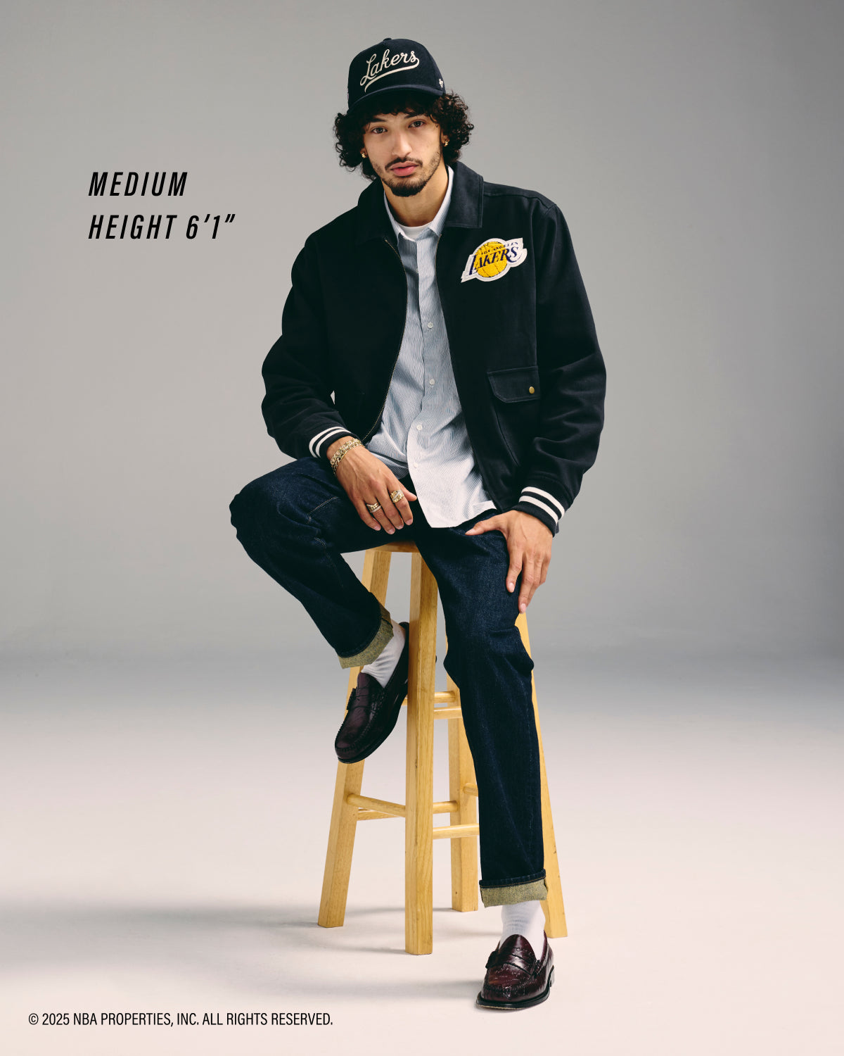 LOS ANGELES LAKERS HADDEY '47 HOMESTEAD JACKET BLACK