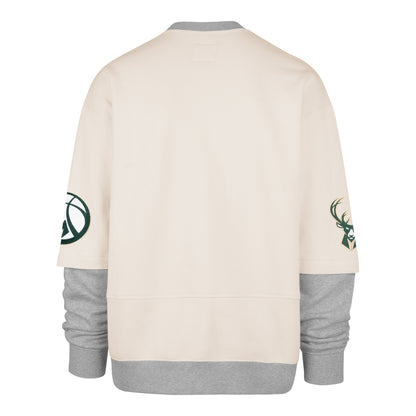 MILWAUKEE BUCKS TRIFECTA '47 DOUBLE LAYERED SNAP CREW CREAM