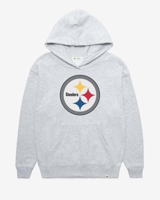 PITTSBURGH STEELERS IMPRINT '47 NAOMI HOOD WOMENS RELAY GREY