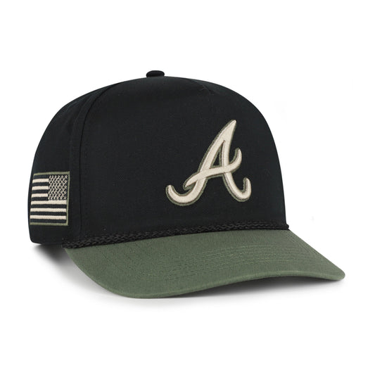 ATLANTA BRAVES KHAKI ACCENTS '47 HITCH BLACK