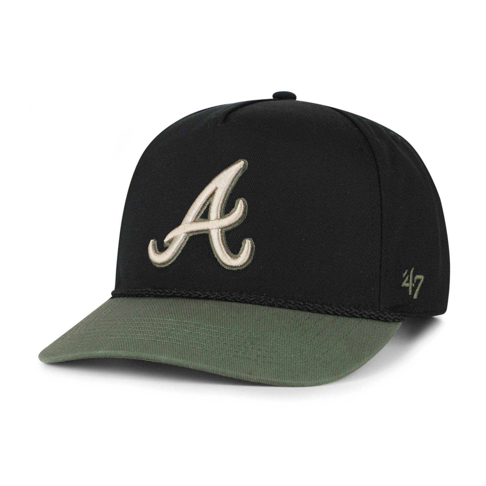 ATLANTA BRAVES KHAKI ACCENTS '47 HITCH BLACK