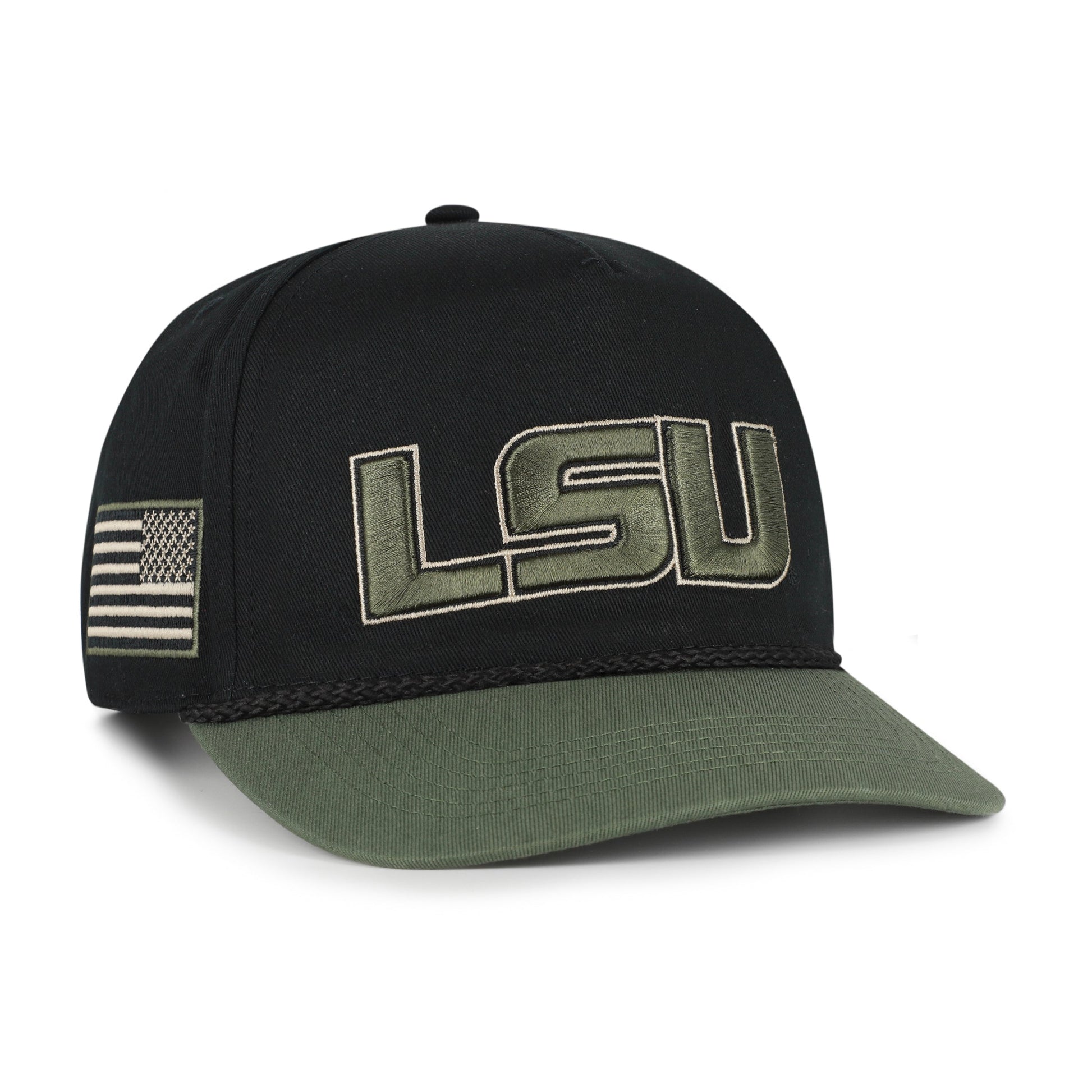 LOUISIANA STATE TIGERS LSU KHAKI ACCENTS '47 HITCH BLACK