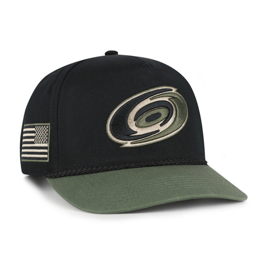 CAROLINA HURRICANES KHAKI ACCENTS '47 HITCH BLACK