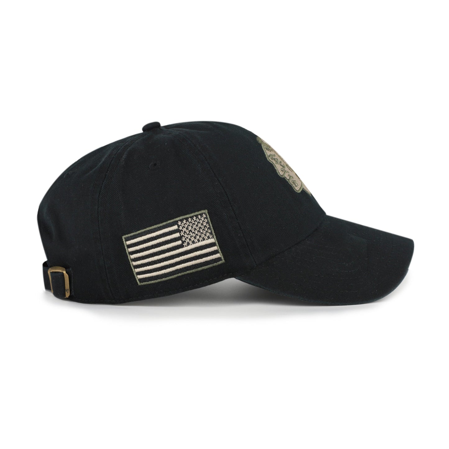 CHICAGO BLACKHAWKS KHAKI ACCENTS '47 CLEAN UP BLACK