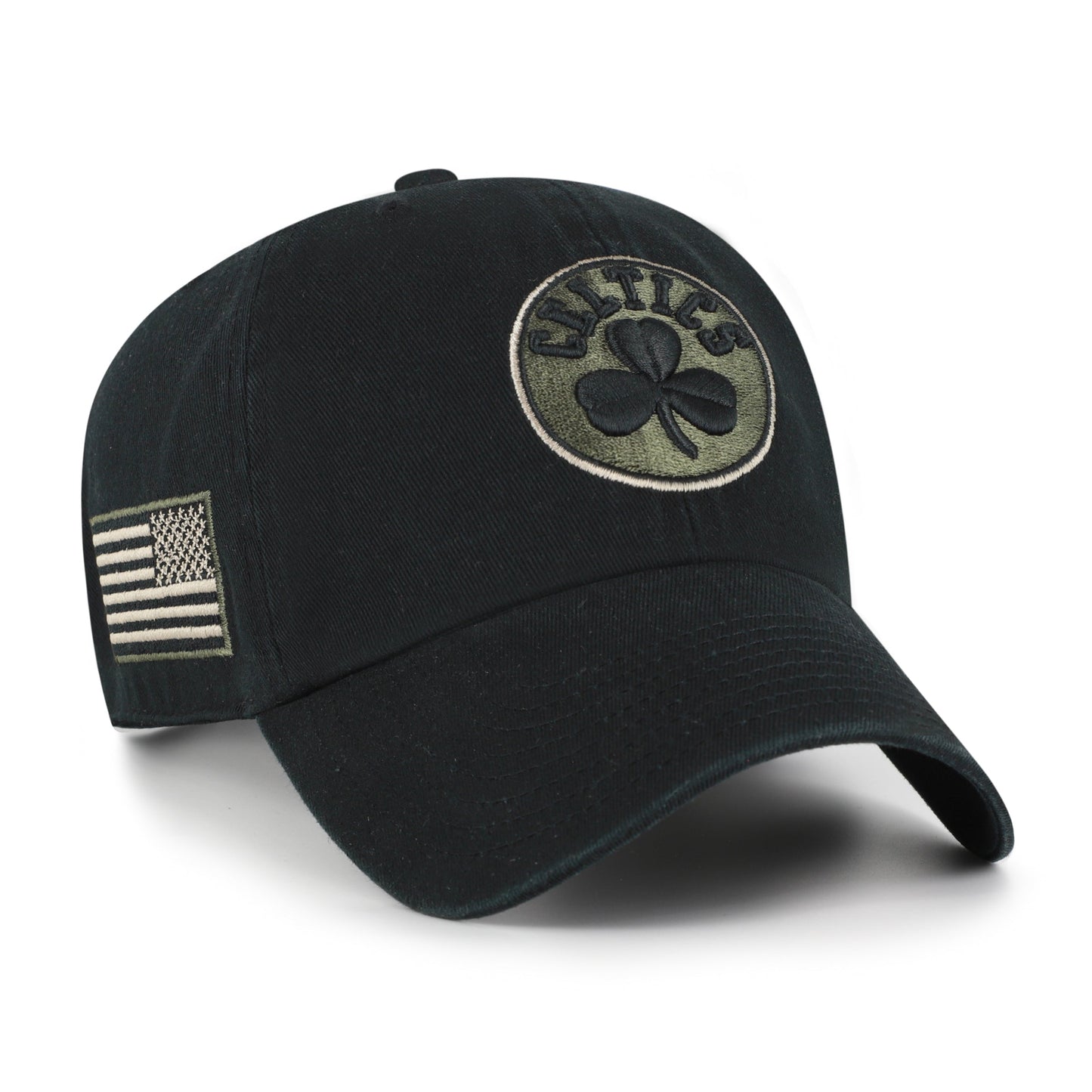 BOSTON CELTICS KHAKI ACCENTS '47 CLEAN UP BLACK