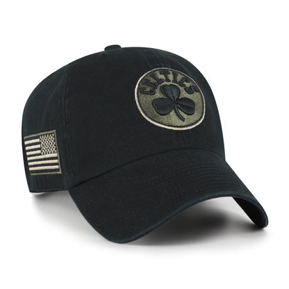 BOSTON CELTICS KHAKI ACCENTS '47 CLEAN UP BLACK