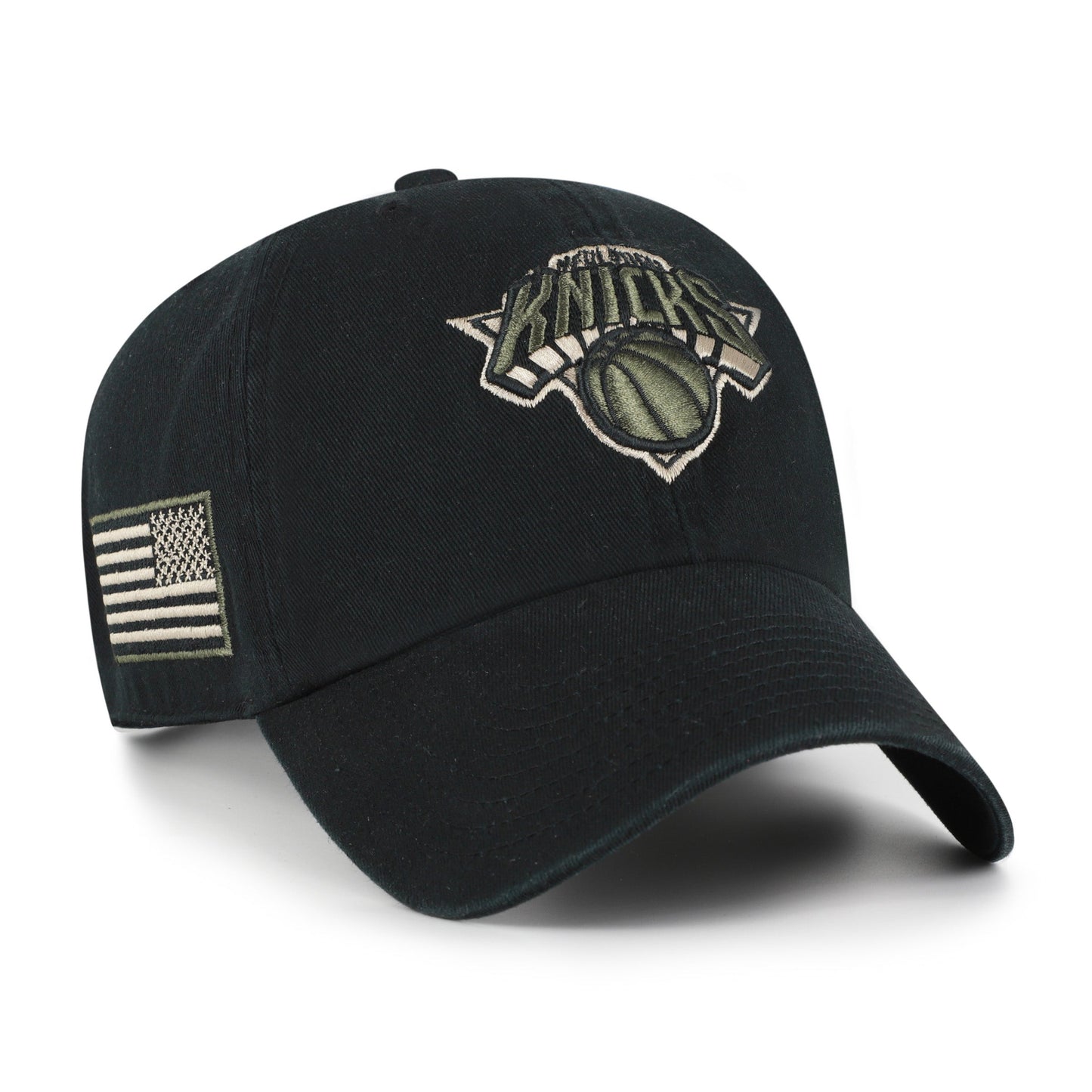 NEW YORK KNICKS KHAKI ACCENTS '47 CLEAN UP BLACK