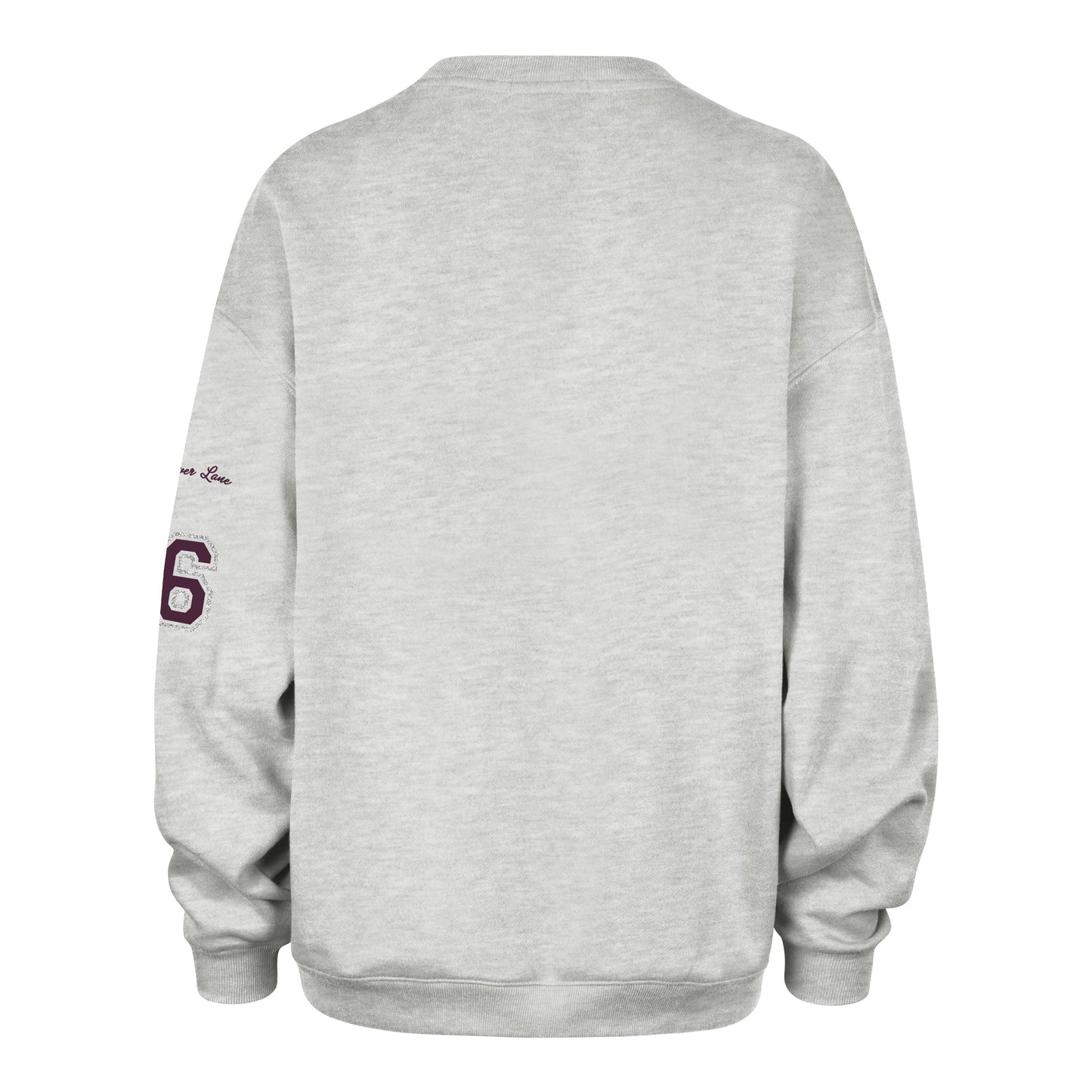 TEXAS A&M AGGIES STONEY CLOVER LANE X '47 OVERSIZED GLITTER ARCH CREW WOMENS RELAY GREY