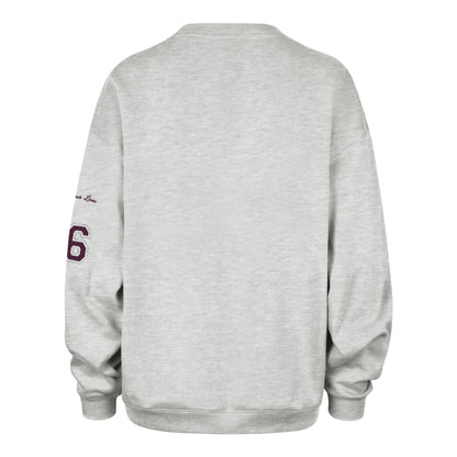 TEXAS A&M AGGIES STONEY CLOVER LANE X '47 OVERSIZED GLITTER ARCH CREW WOMENS RELAY GREY