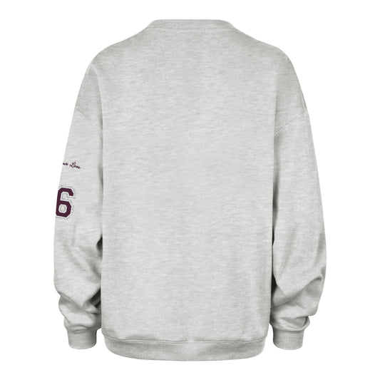 TEXAS A&M AGGIES STONEY CLOVER LANE X '47 OVERSIZED GLITTER ARCH CREW WOMENS RELAY GREY