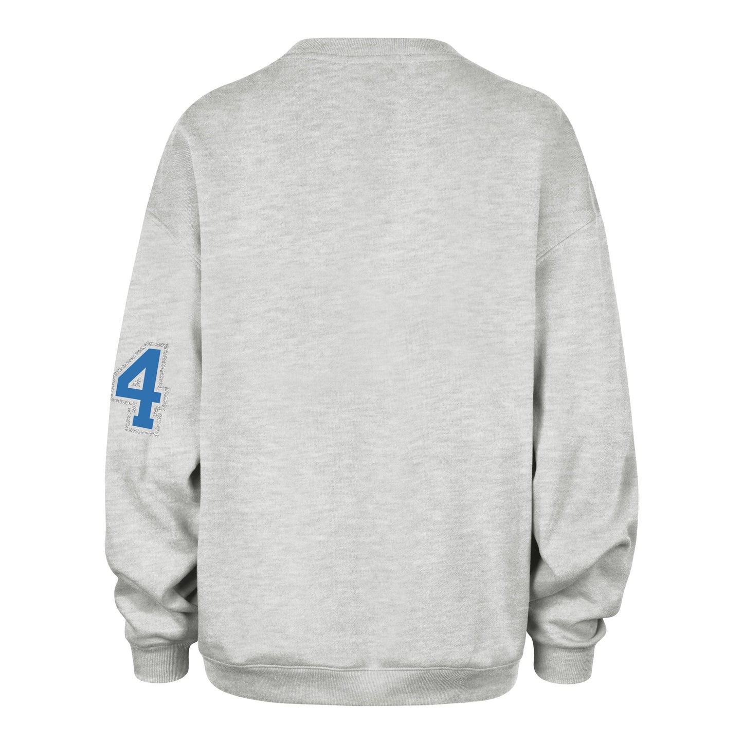 DETROIT LIONS STONEY CLOVER LANE X '47 OVERSIZED GLITTER ARCH CREW WOMENS RELAY GREY