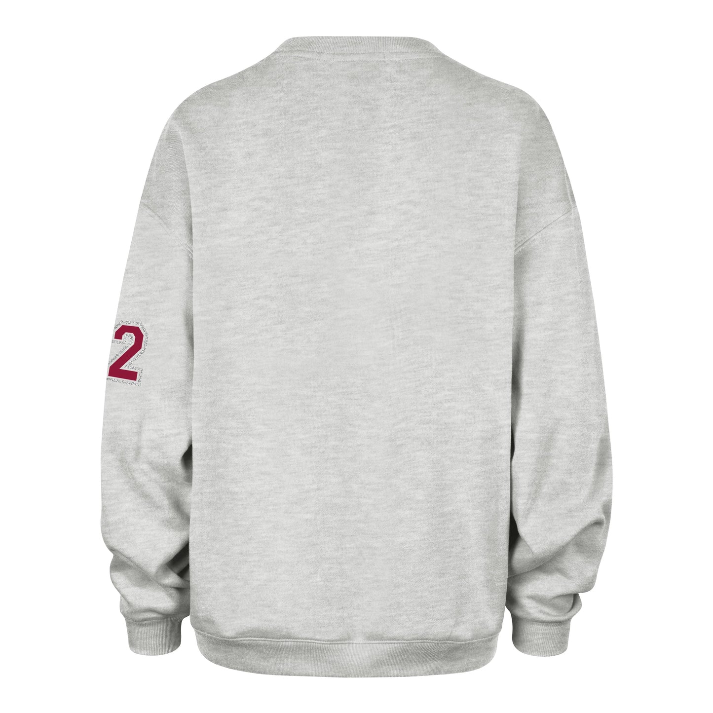 WASHINGTON COMMANDERS STONEY CLOVER LANE X '47 OVERSIZED GLITTER ARCH CREW WOMENS RELAY GREY