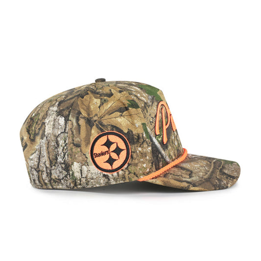 PITTSBURGH STEELERS OVERHAND SCRIPT REALTREE '47 HITCH RELAXED FIT REALTREE APX