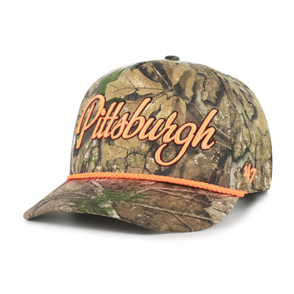 PITTSBURGH STEELERS OVERHAND SCRIPT REALTREE '47 HITCH RELAXED FIT REALTREE APX
