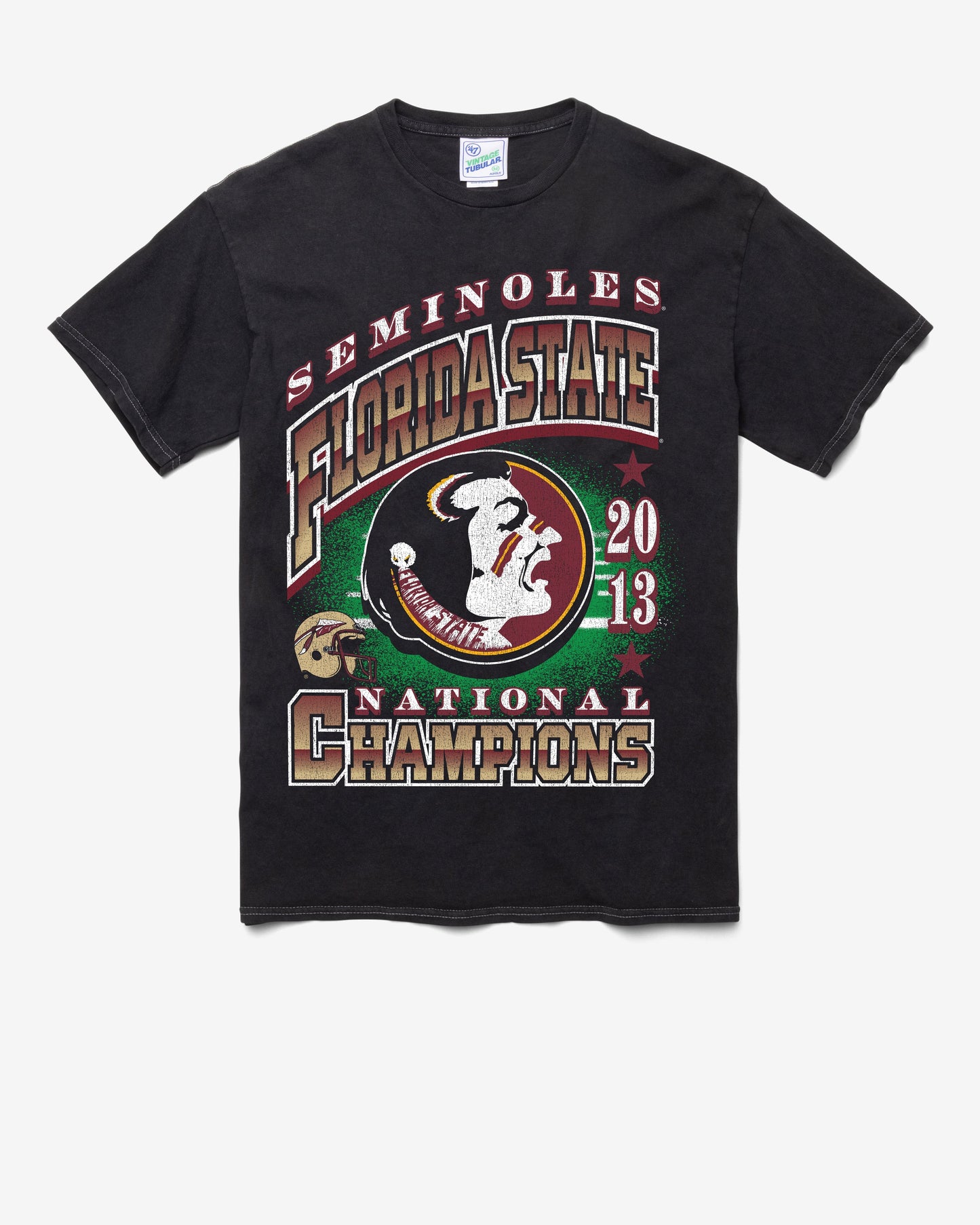 FLORIDA STATE SEMINOLES H-CHAMPS LOCKER VINTAGE '47 TUBULAR TEE DT BLACK
