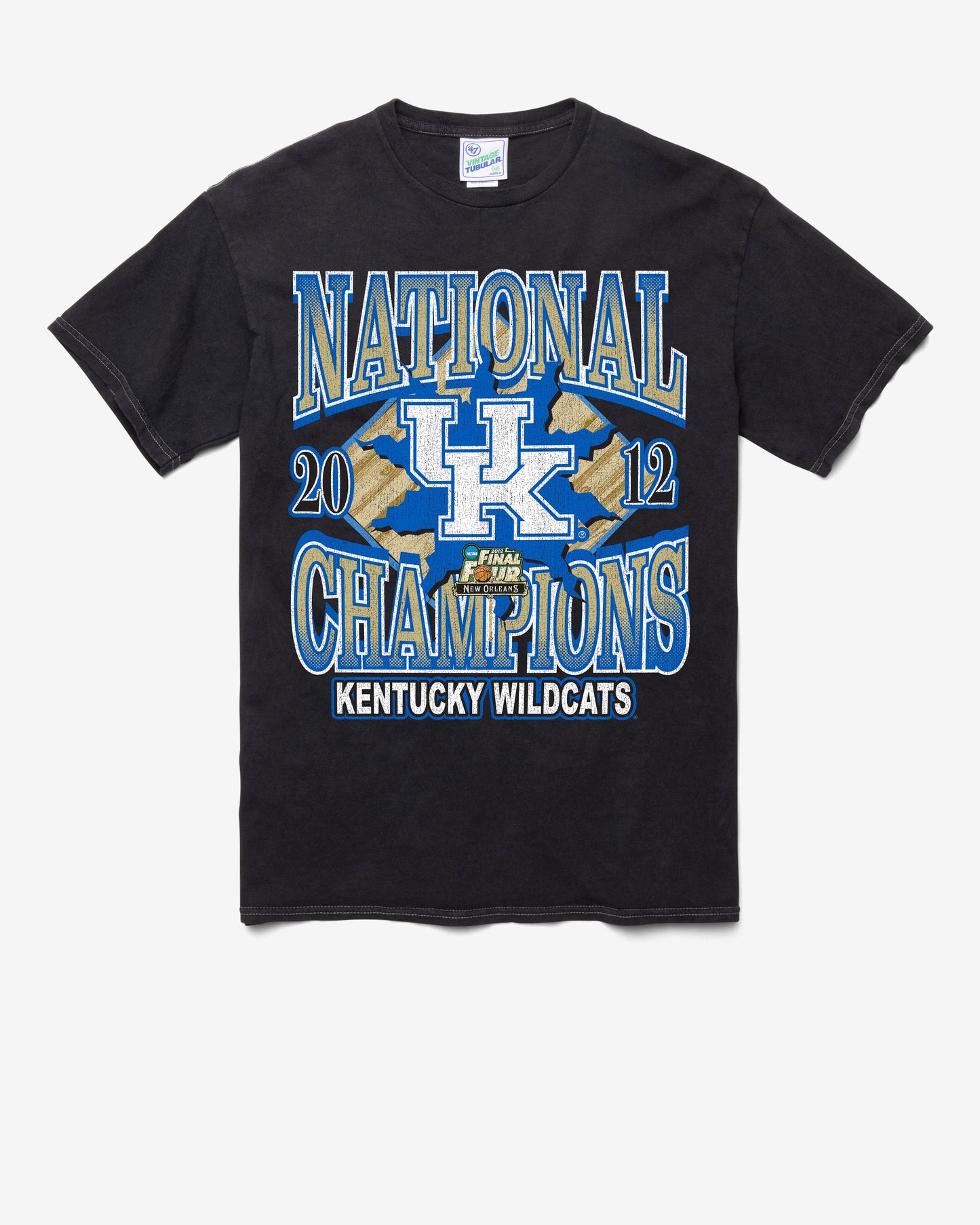 KENTUCKY WILDCATS H-CHAMPS LOCKER VINTAGE '47 TUBULAR TEE DT BLACK