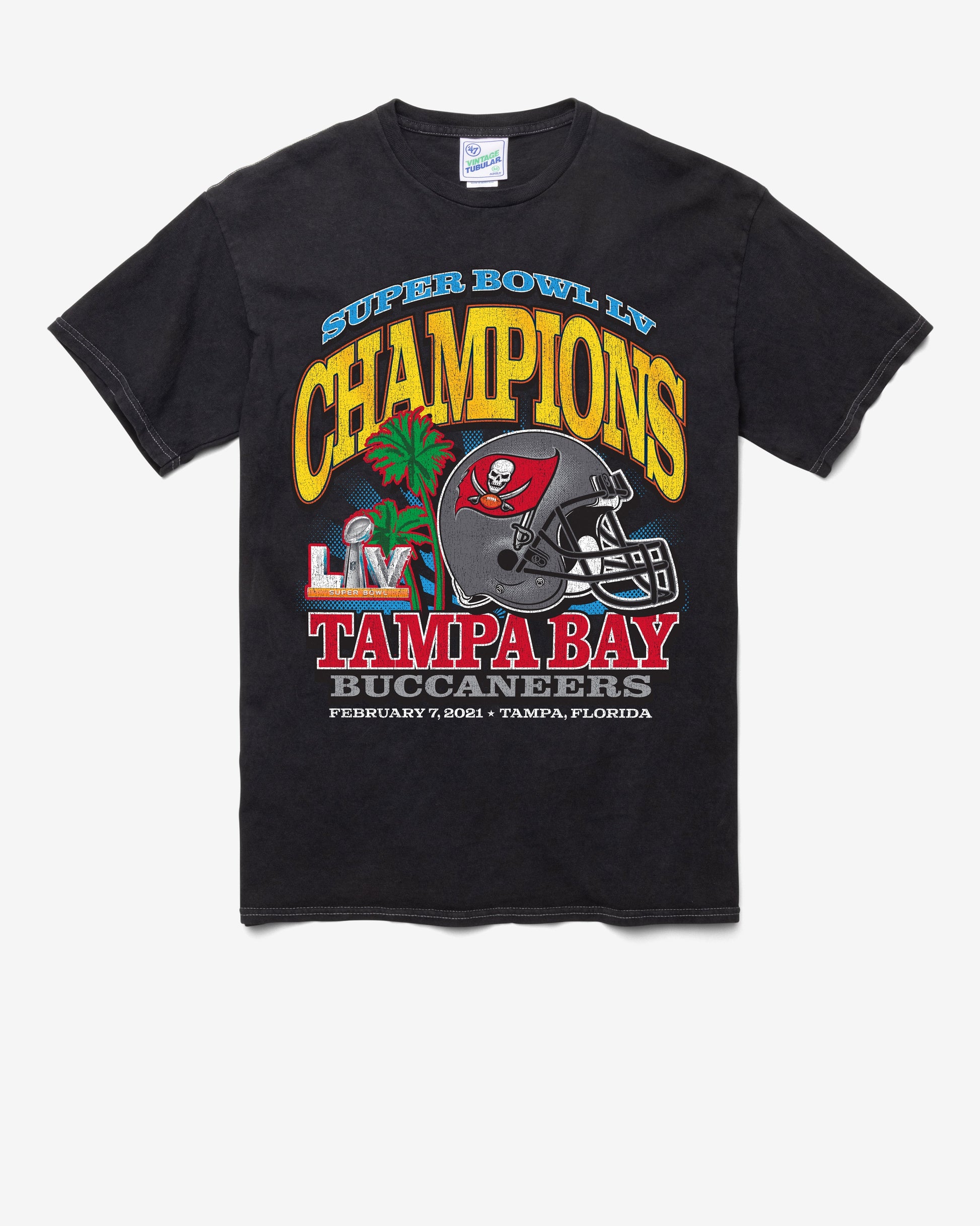 TAMPA BAY BUCCANEERS LOCKER VINTAGE '47 TUBULAR TEE DT BLACK