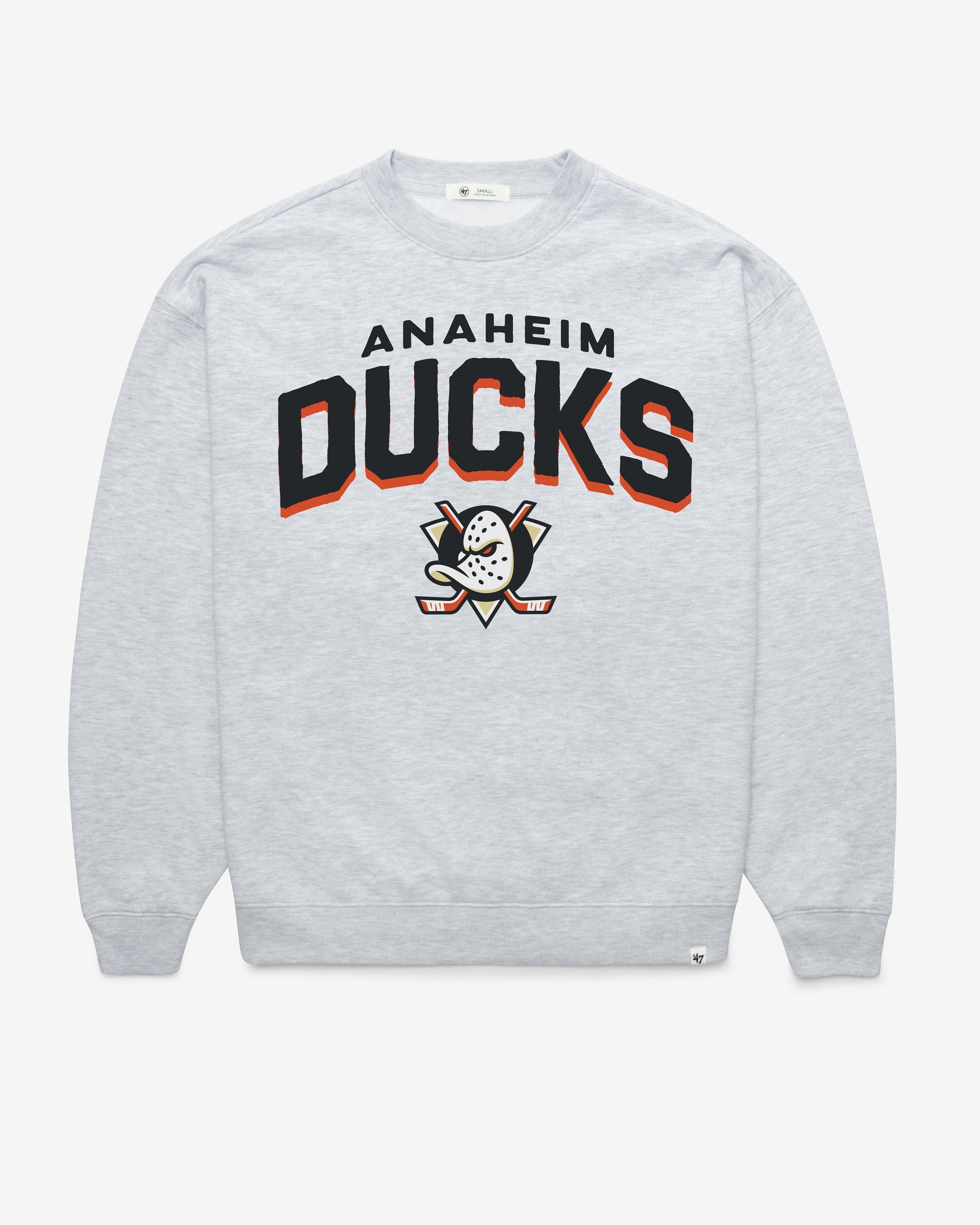 ANAHEIM DUCKS CAMPUS ARCH CLOUD '47 OVERSIZED CREW WOMENS RELAY GREY