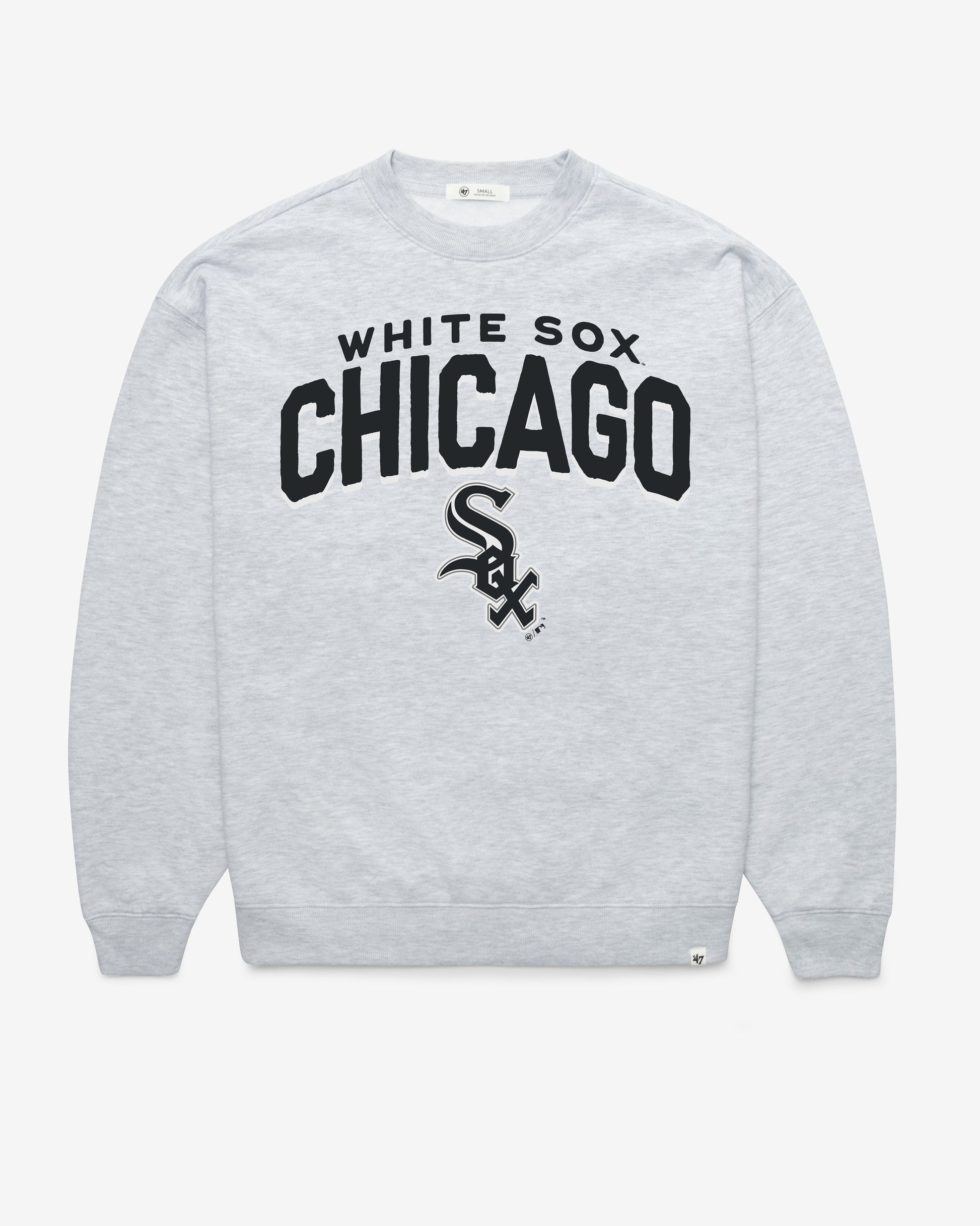 CHICAGO WHITE SOX CAMPUS ARCH CLOUD '47 OVERSIZED CREW WOMENS RELAY GREY