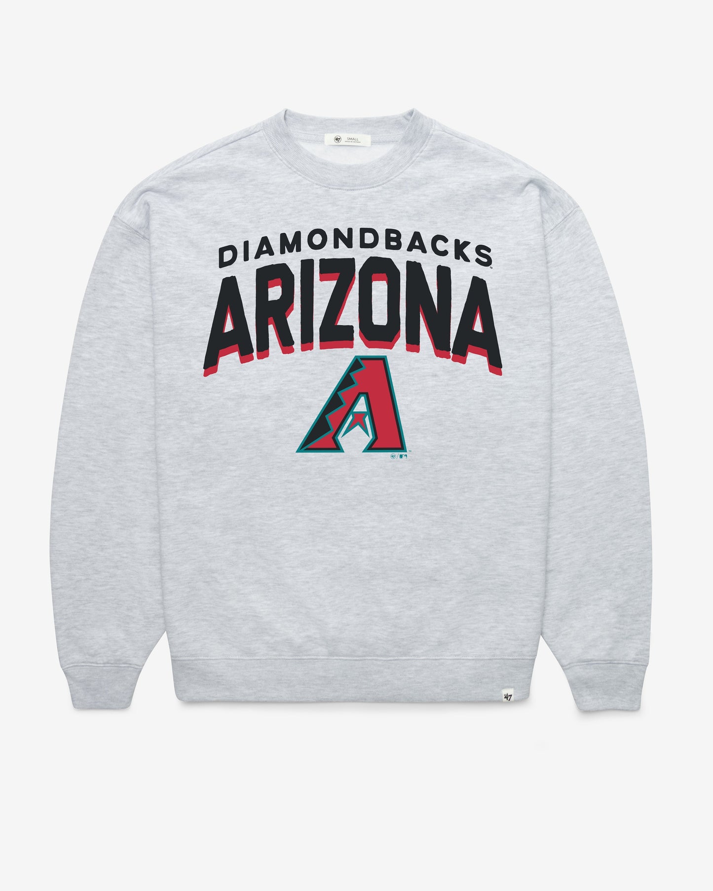 ARIZONA DIAMONDBACKS CAMPUS ARCH CLOUD '47 OVERSIZED CREW WOMENS RELAY GREY