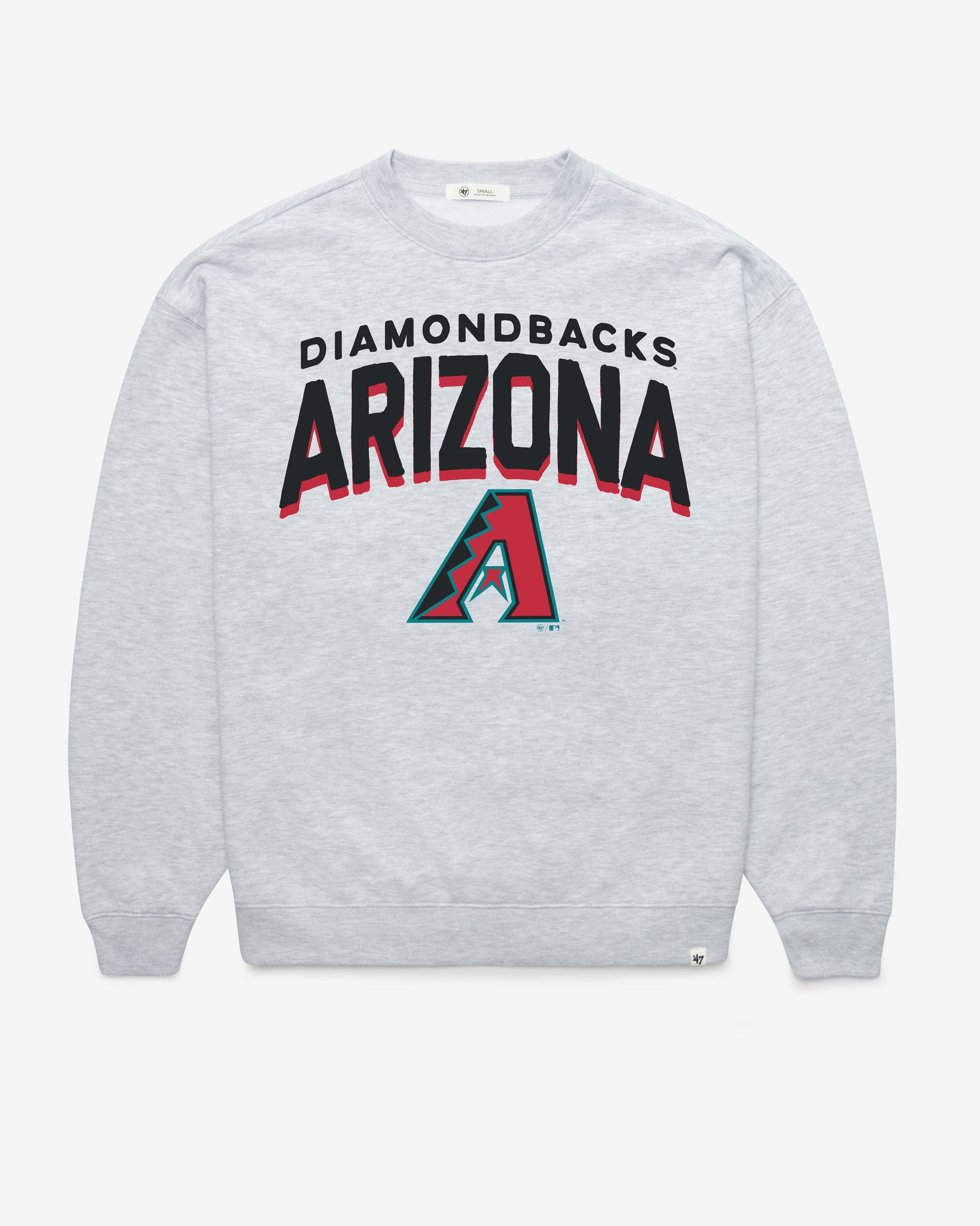 ARIZONA DIAMONDBACKS CAMPUS ARCH CLOUD '47 OVERSIZED CREW WOMENS RELAY GREY