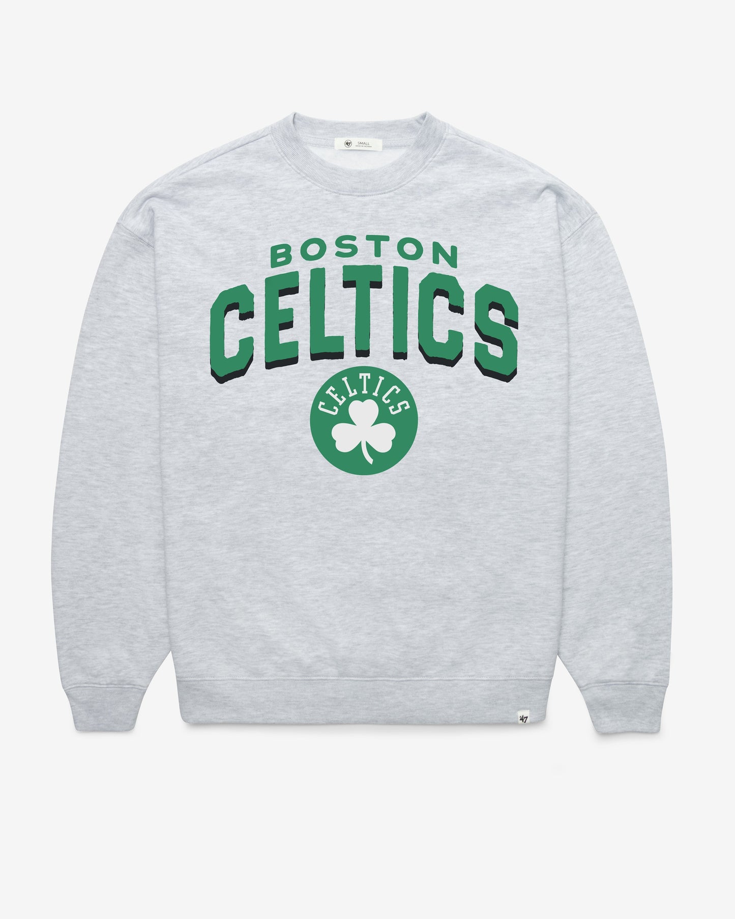 BOSTON CELTICS CAMPUS ARCH CLOUD '47 OVERSIZED CREW WOMENS RELAY GREY