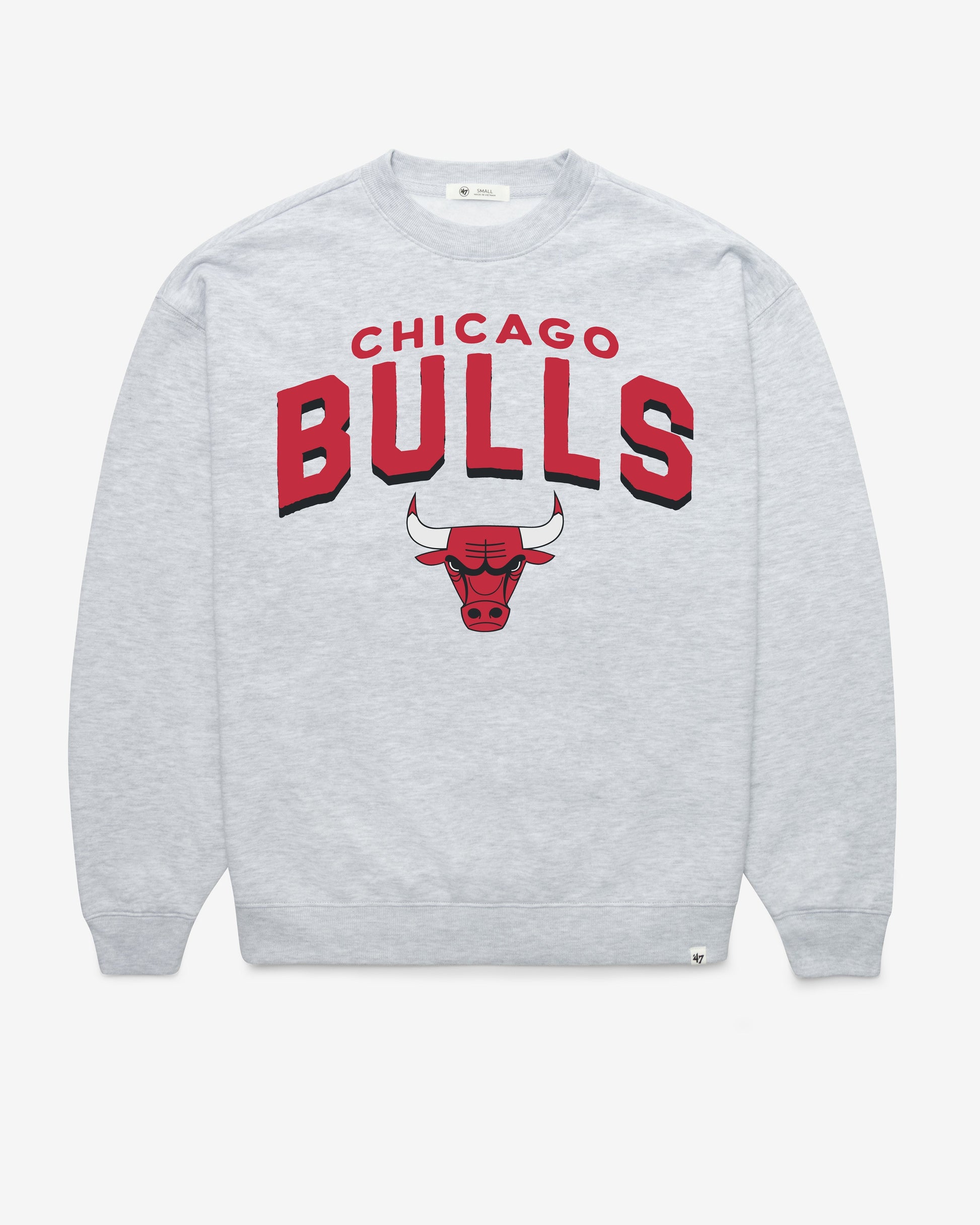 CHICAGO BULLS CAMPUS ARCH CLOUD '47 OVERSIZED CREW WOMENS RELAY GREY