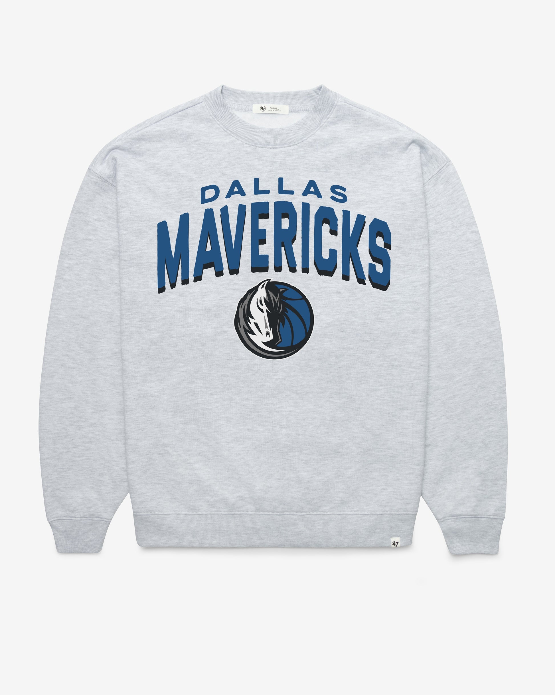 DALLAS MAVERICKS CAMPUS ARCH CLOUD '47 OVERSIZED CREW WOMENS RELAY GREY