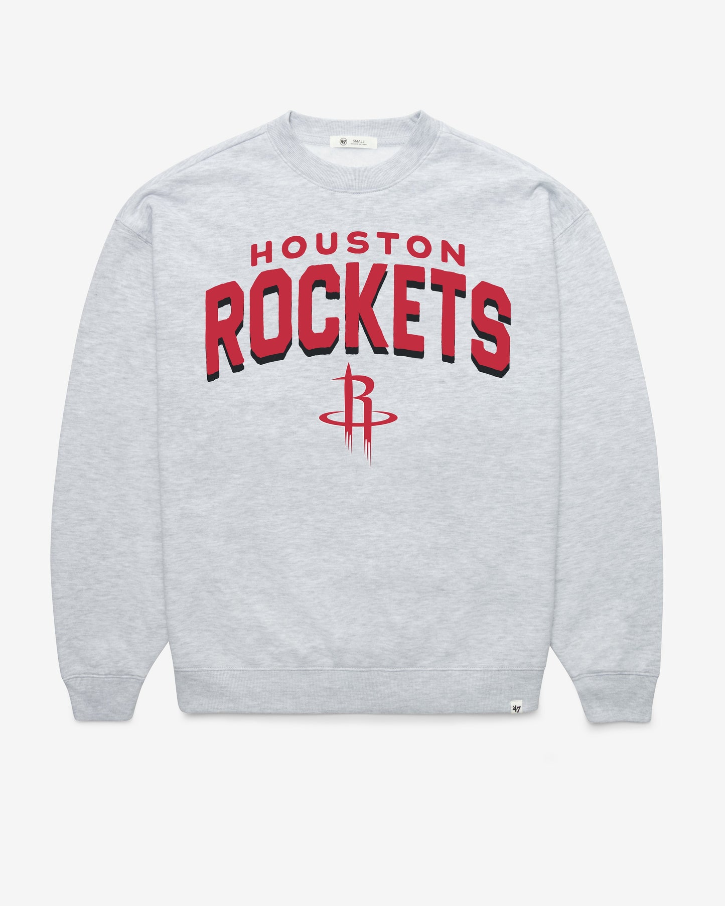 HOUSTON ROCKETS CAMPUS ARCH CLOUD '47 OVERSIZED CREW WOMENS RELAY GREY