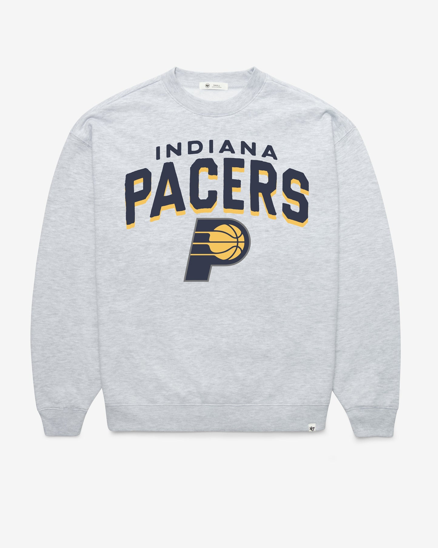 INDIANA PACERS CAMPUS ARCH CLOUD '47 OVERSIZED CREW WOMENS RELAY GREY