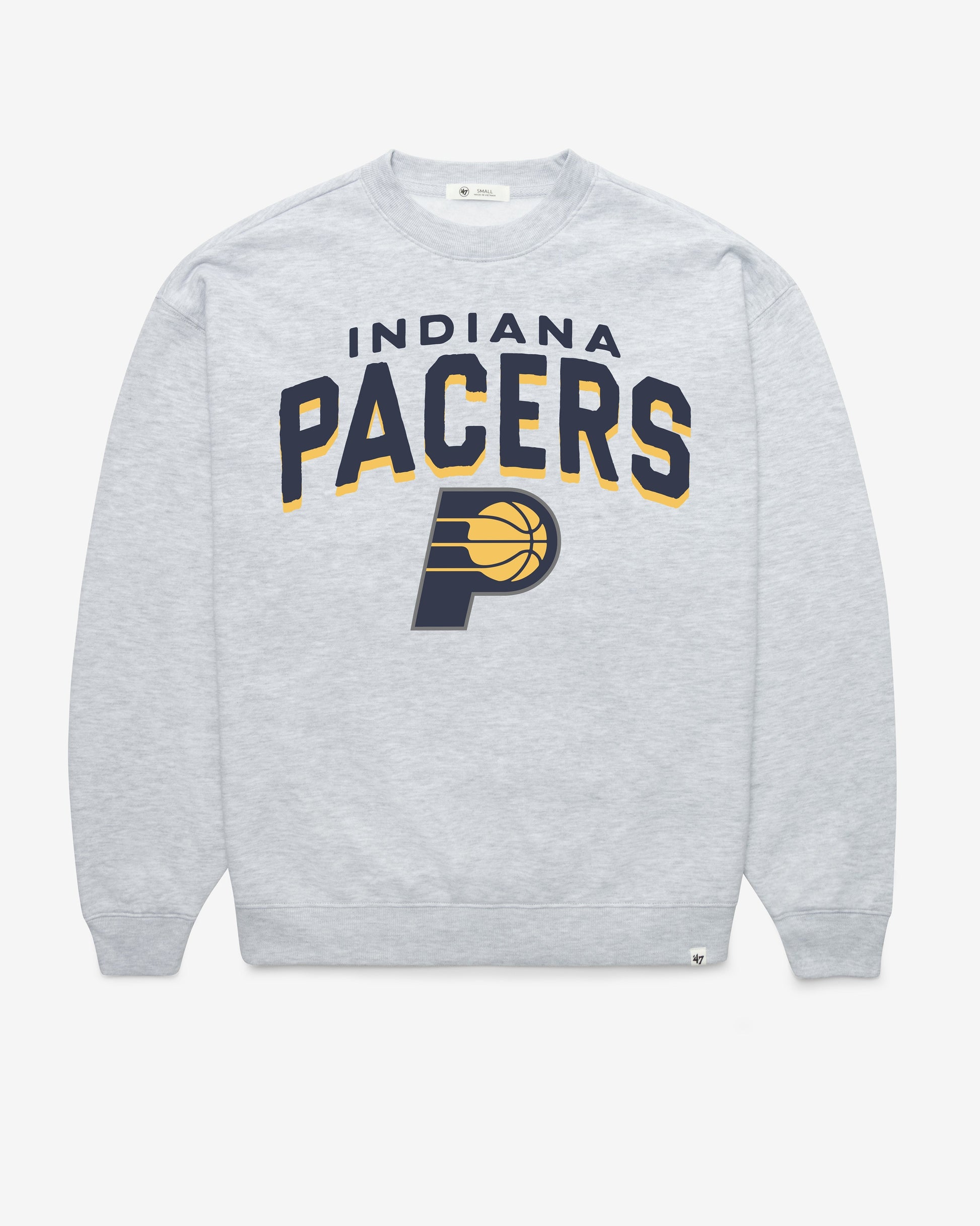 INDIANA PACERS CAMPUS ARCH CLOUD '47 OVERSIZED CREW WOMENS RELAY GREY