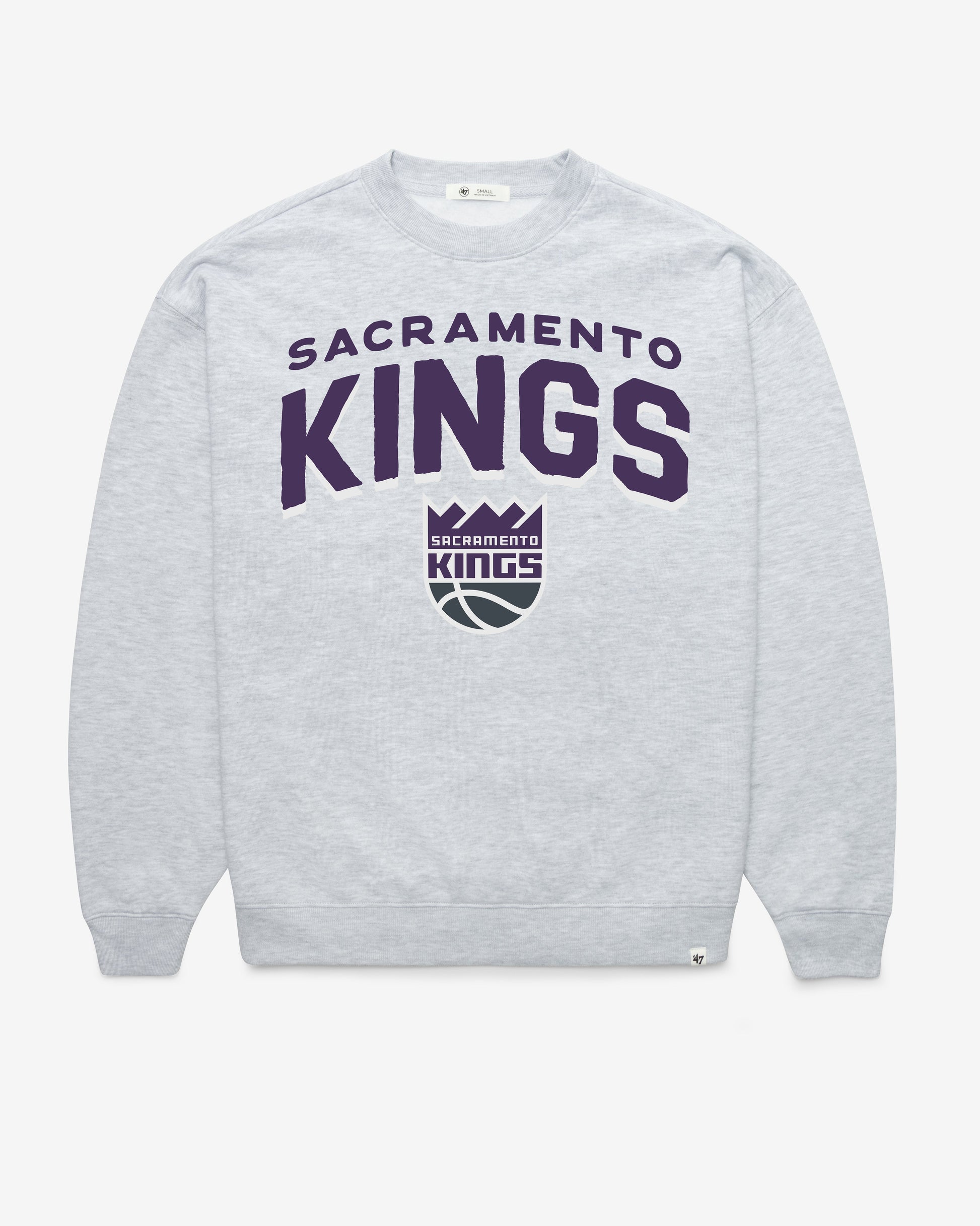 SACRAMENTO KINGS CAMPUS ARCH CLOUD '47 OVERSIZED CREW WOMENS RELAY GREY
