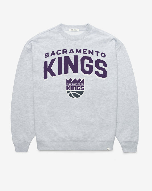 SACRAMENTO KINGS CAMPUS ARCH CLOUD '47 OVERSIZED CREW WOMENS RELAY GREY