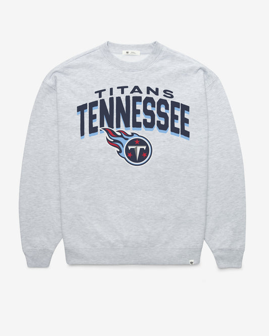 TENNESSEE TITANS CAMPUS ARCH CLOUD '47 OVERSIZED CREW WOMENS RELAY GREY
