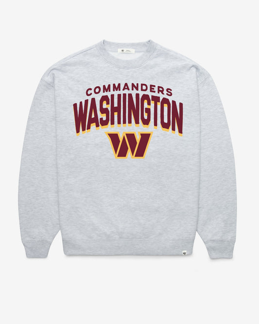 WASHINGTON COMMANDERS CAMPUS ARCH CLOUD '47 OVERSIZED CREW WOMENS RELAY GREY