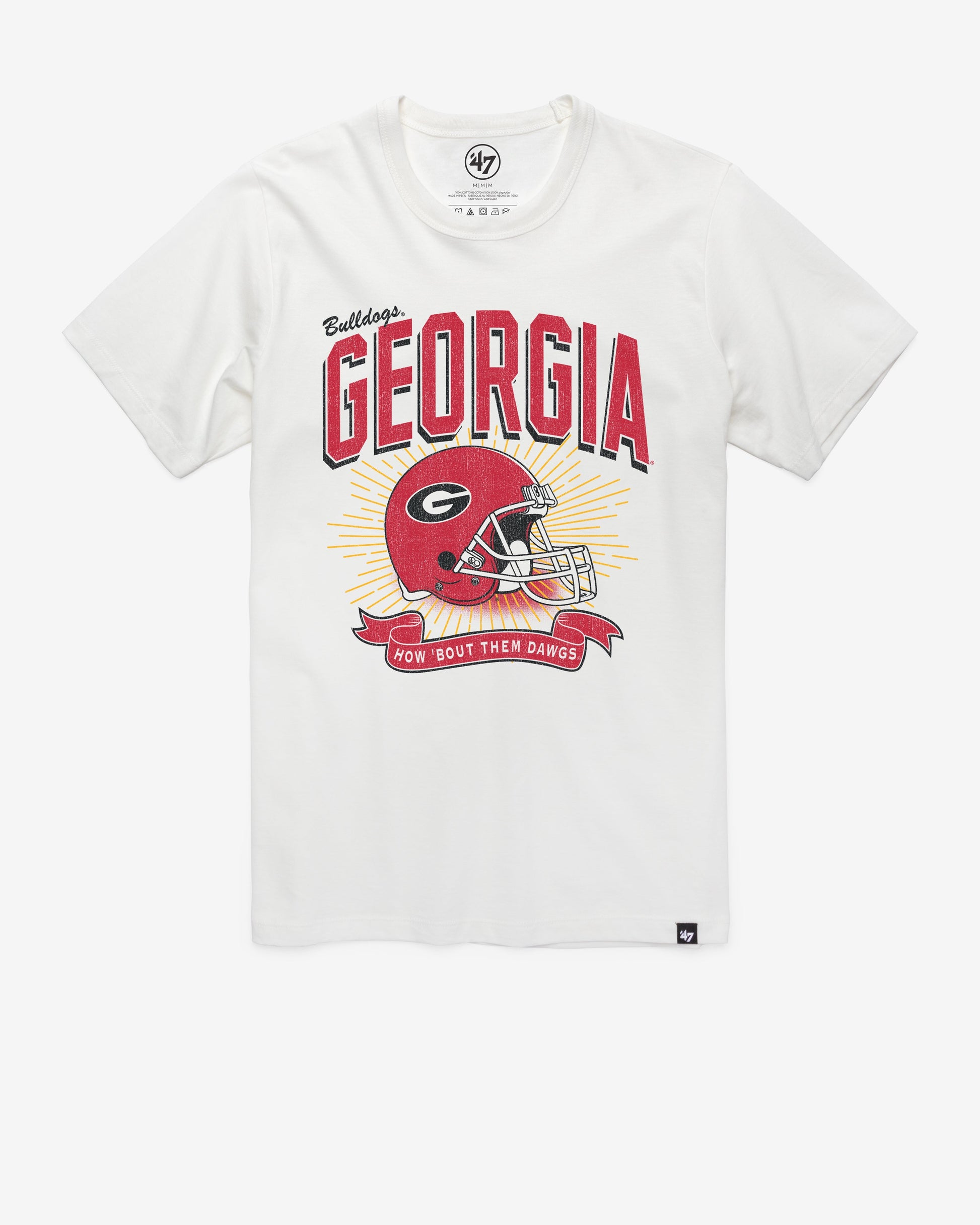 GEORGIA BULLDOGS PRIME PLAY '47 FRANKLIN TEE WHITE WASH