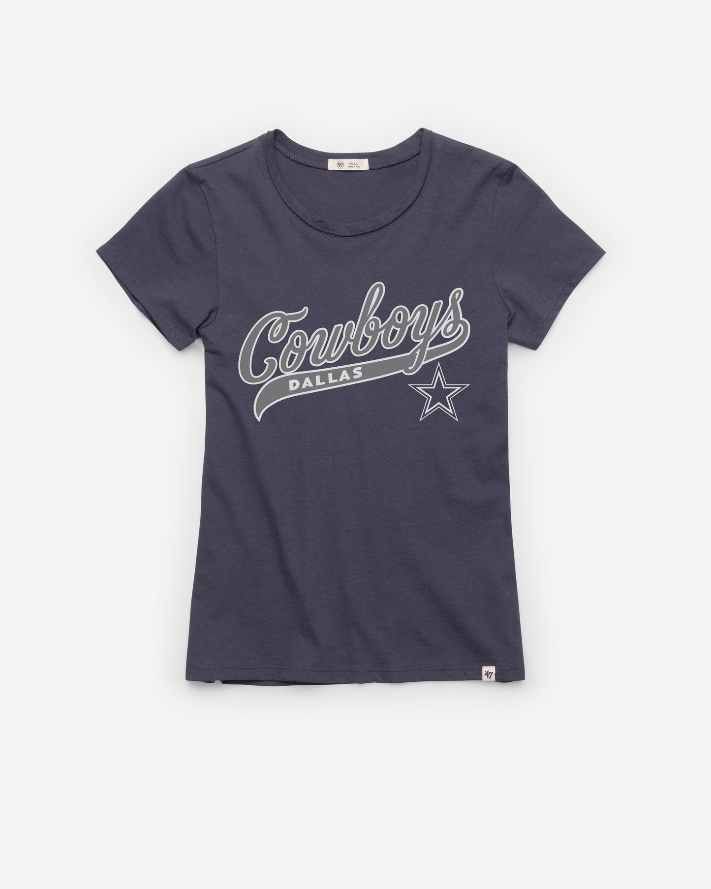 DALLAS COWBOYS TAIL SWEEP '47 FRANKIE TEE WOMENS ATLAS BLUE