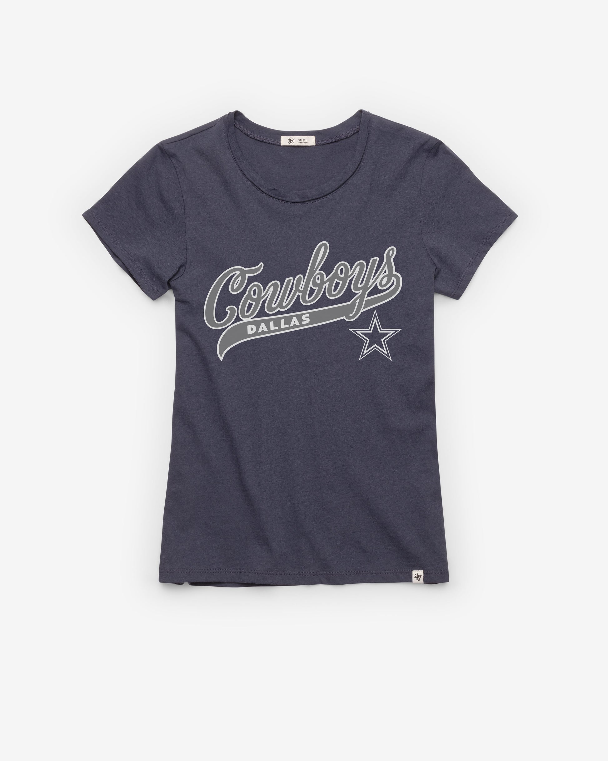 DALLAS COWBOYS TAIL SWEEP '47 FRANKIE TEE WOMENS ATLAS BLUE
