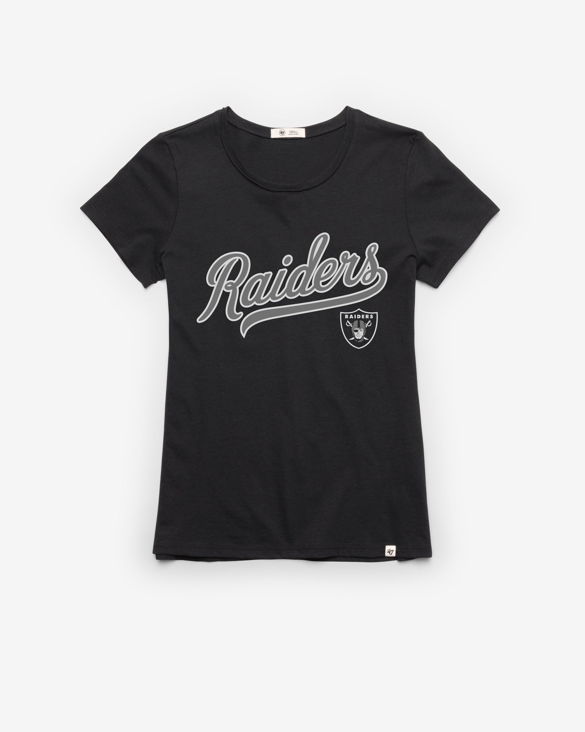 LAS VEGAS RAIDERS TAIL SWEEP '47 FRANKIE TEE WOMENS FLINT BLACK