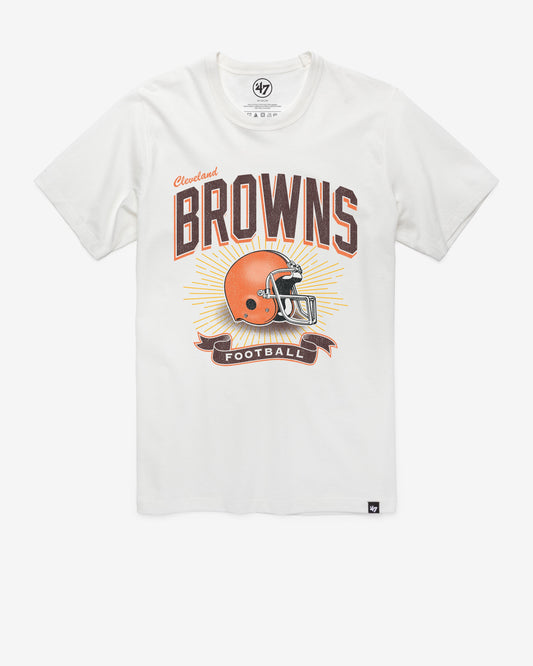 CLEVELAND BROWNS HISTORIC PRIME PLAY '47 FRANKLIN TEE WHITE WASH