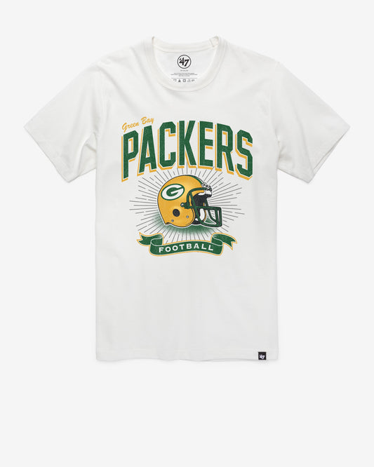 GREEN BAY PACKERS HISTORIC PRIME PLAY '47 FRANKLIN TEE WHITE WASH