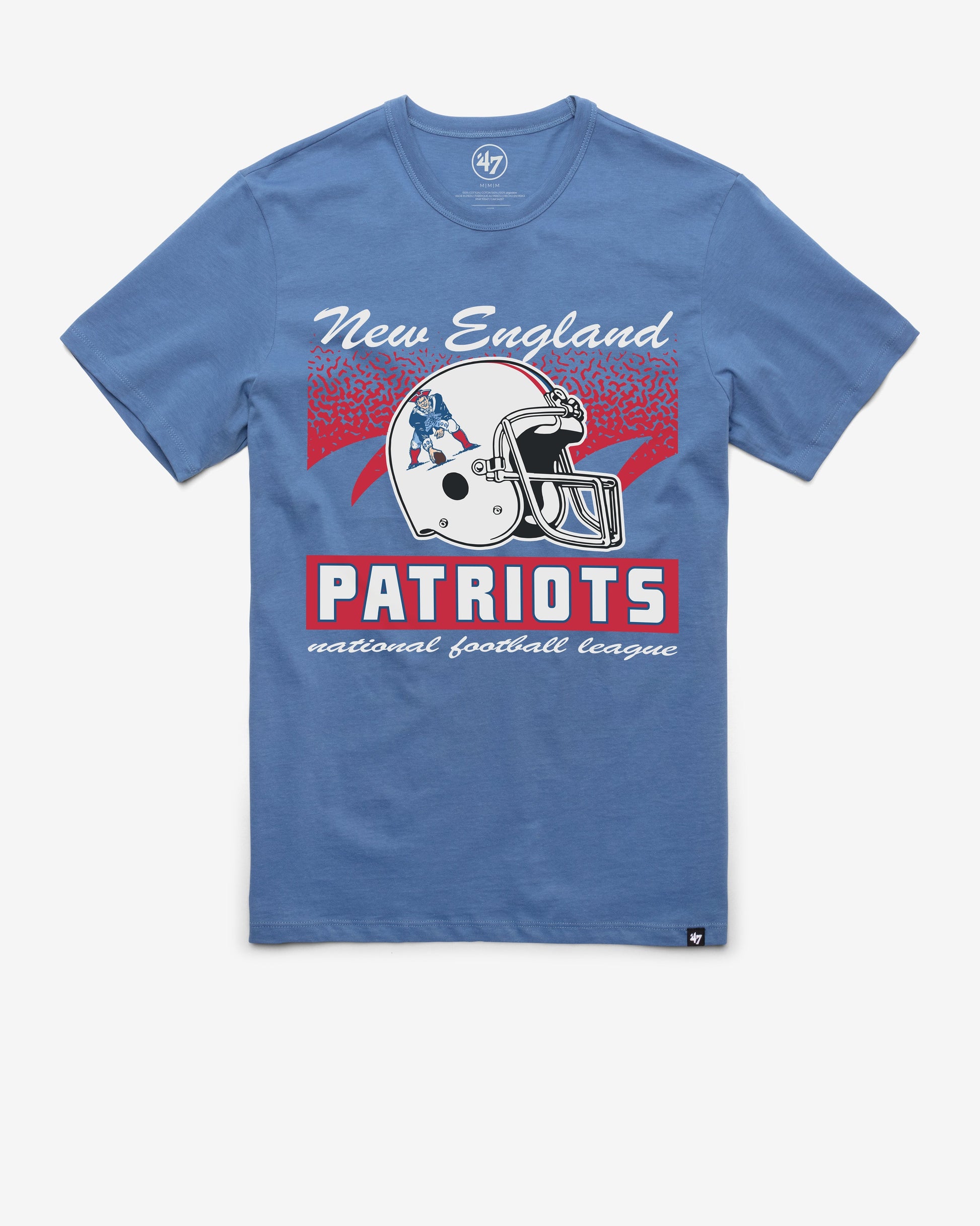 NEW ENGLAND PATRIOTS HISTORIC WAVER '47 FRANKLIN TEE CADET BLUE
